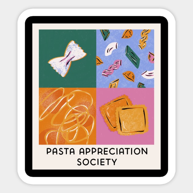 Pasta Appreciation Society Sticker by Megan Roy